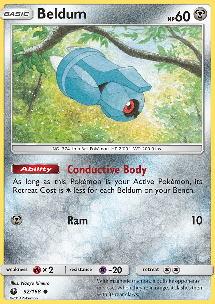 Beldum Common Pokemon card #92 from Celestial Storm