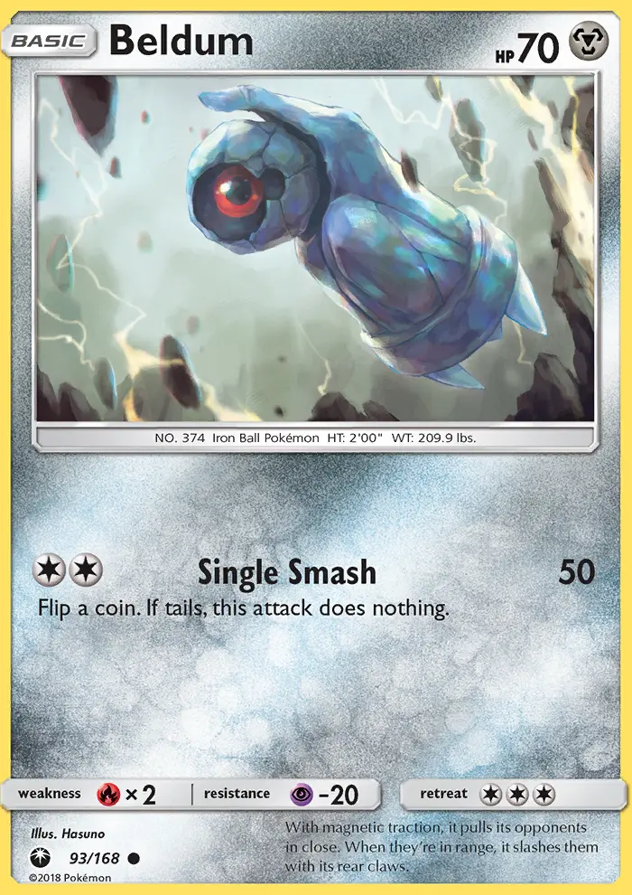 Beldum Common Pokemon card #93 from Celestial Storm