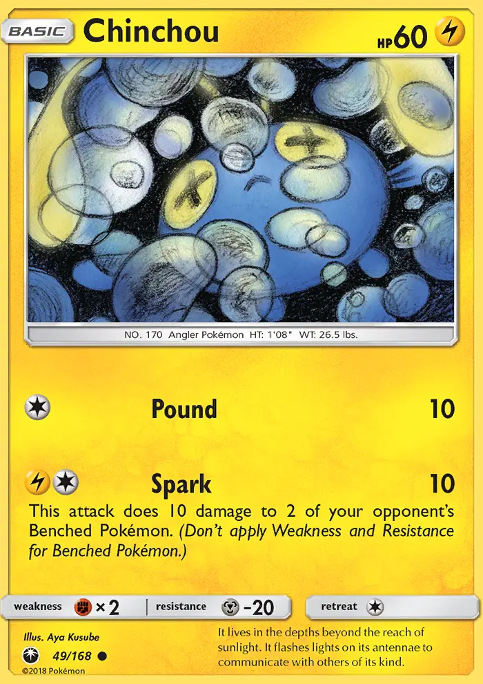 Chinchou Common Pokemon card #49 from Celestial Storm