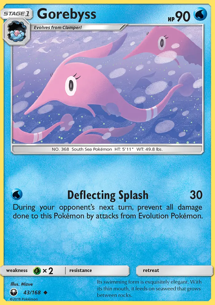 Gorebyss Uncommon Pokemon card #43 from Celestial Storm
