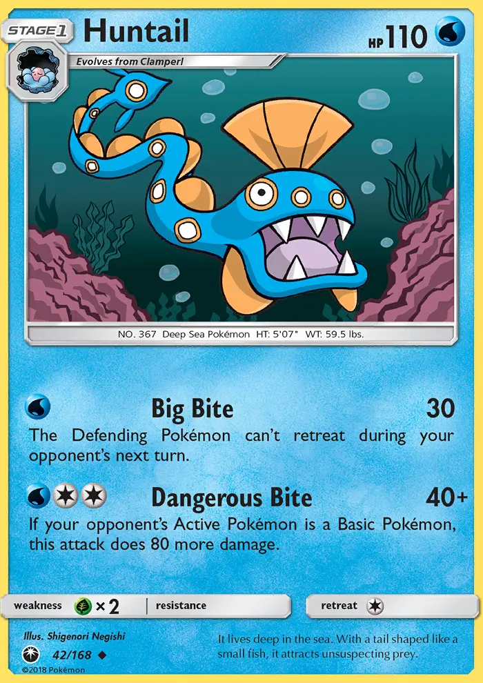 Huntail Uncommon Pokemon card #42 from Celestial Storm