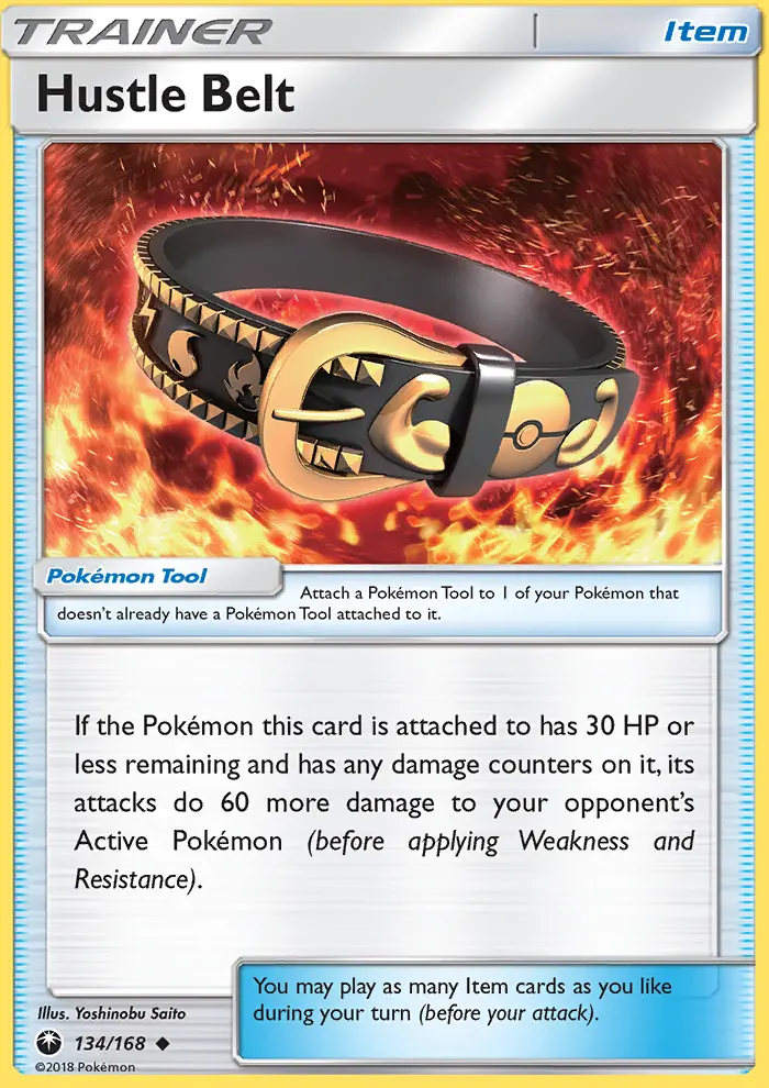 Hustle Belt Uncommon Pokemon card #134 from Celestial Storm