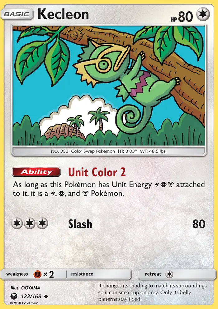 Kecleon Uncommon Pokemon card #122 from Celestial Storm