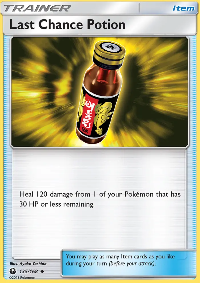 Last Chance Potion Uncommon Pokemon card #135 from Celestial Storm