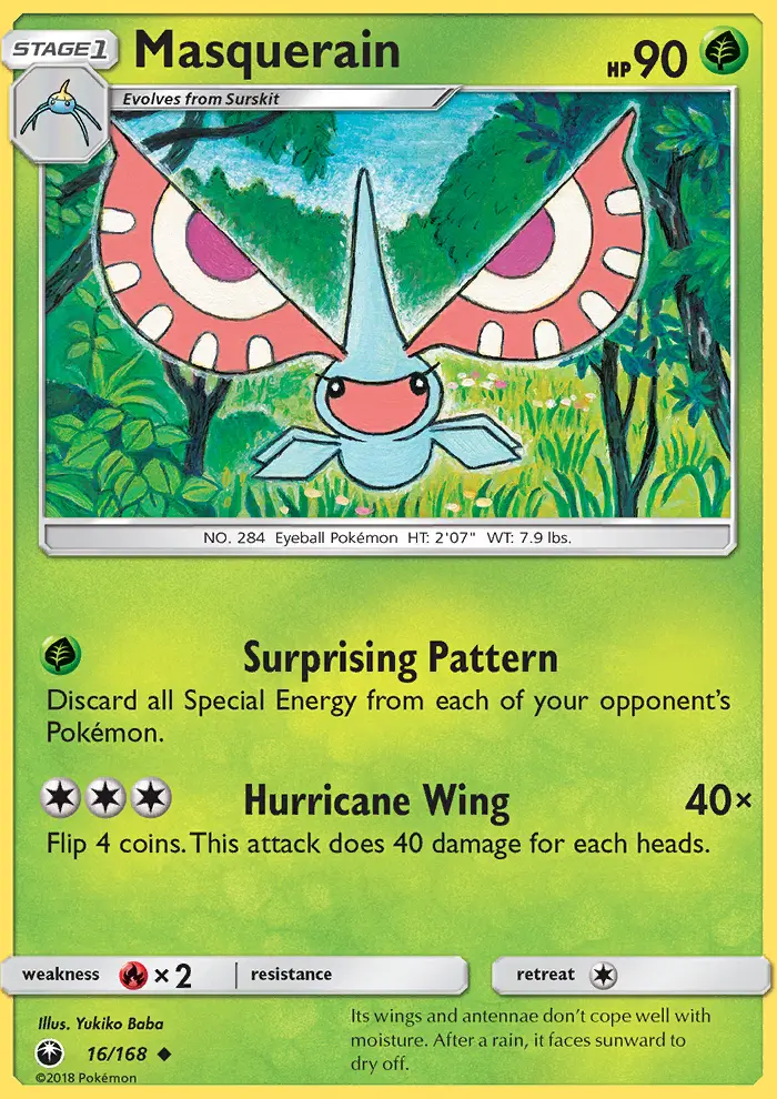 Masquerain Uncommon Pokemon card #16 from Celestial Storm