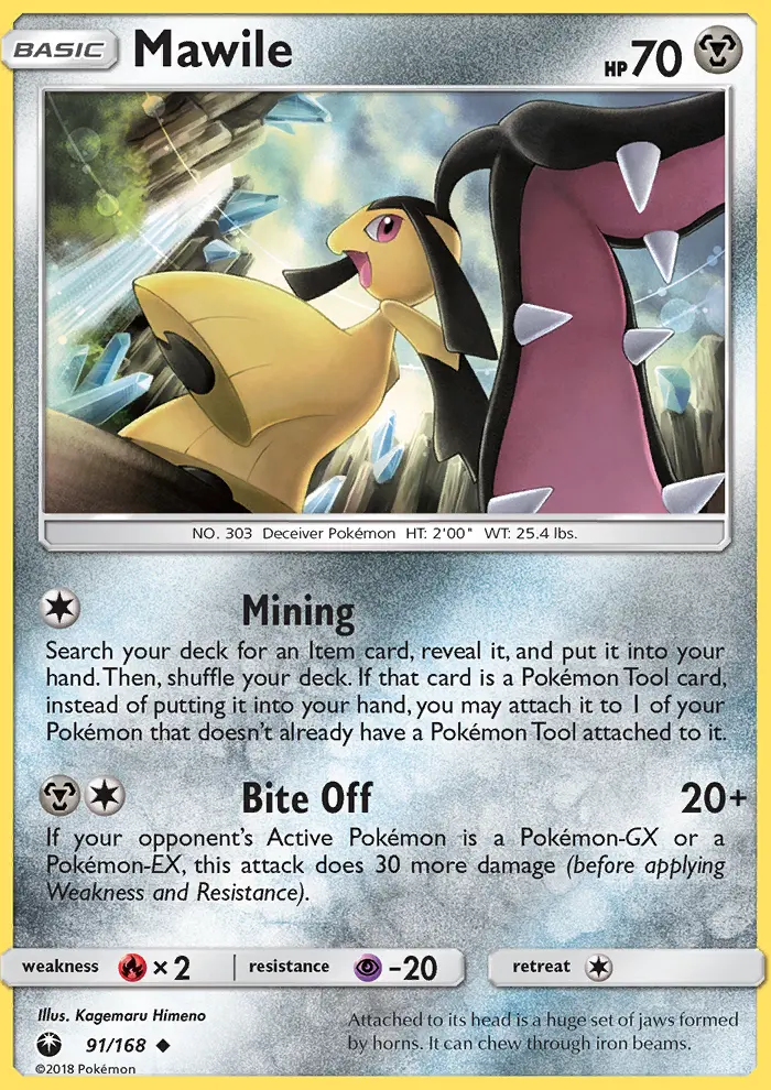 Mawile Uncommon Pokemon card #91 from Celestial Storm