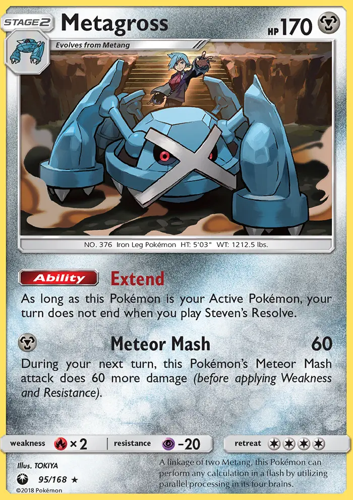 Metagross Rare Pokemon card #95 from Celestial Storm