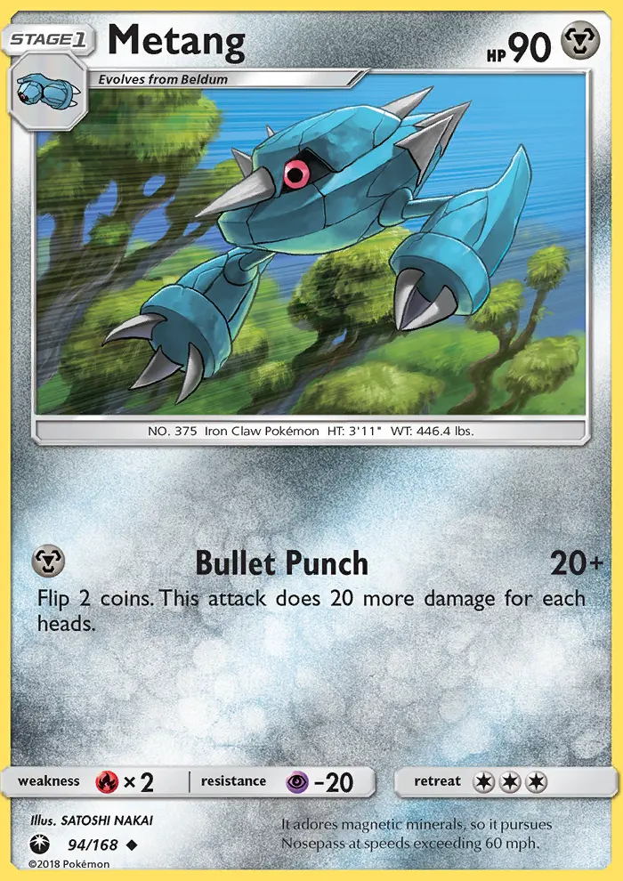Metang Uncommon Pokemon card #94 from Celestial Storm