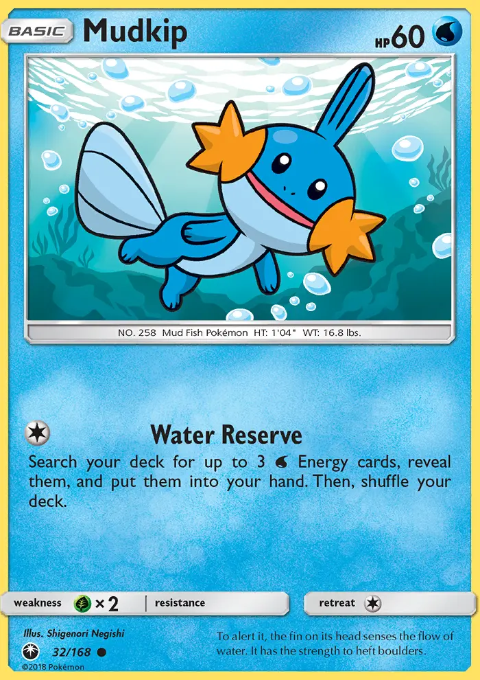 Mudkip Common Pokemon card #32 from Celestial Storm