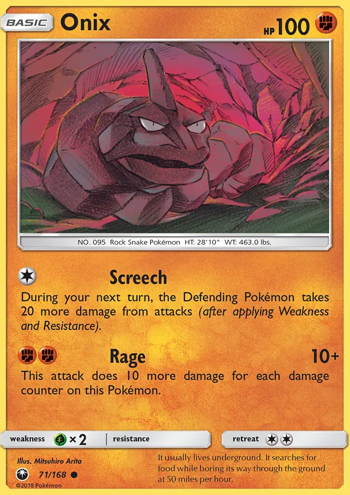 Onix Common Pokemon card #71 from Celestial Storm