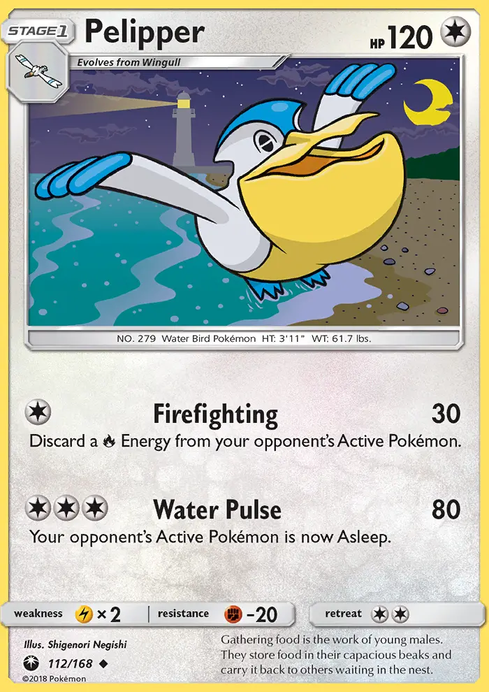 Pelipper Uncommon Pokemon card #112 from Celestial Storm