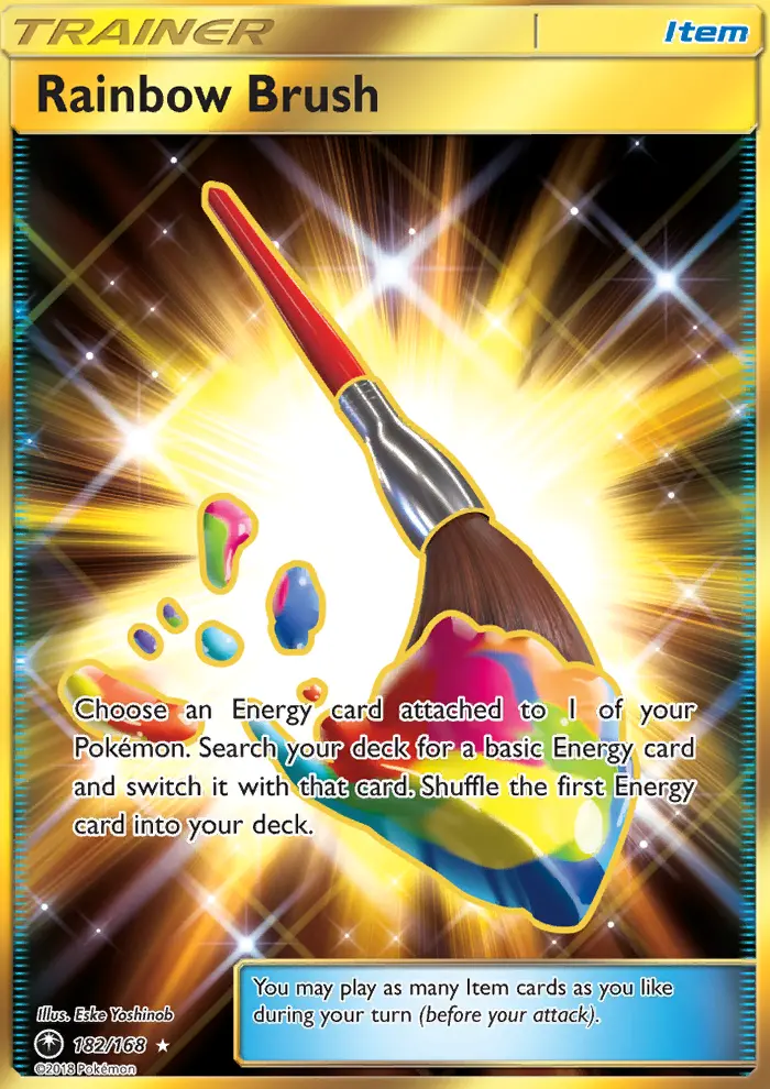 Rainbow Brush Secret Rare Pokemon card #182 from Celestial Storm
