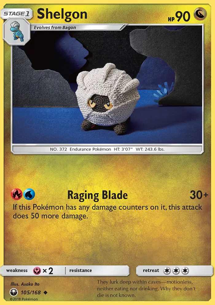 Shelgon Uncommon Pokemon card #105 from Celestial Storm