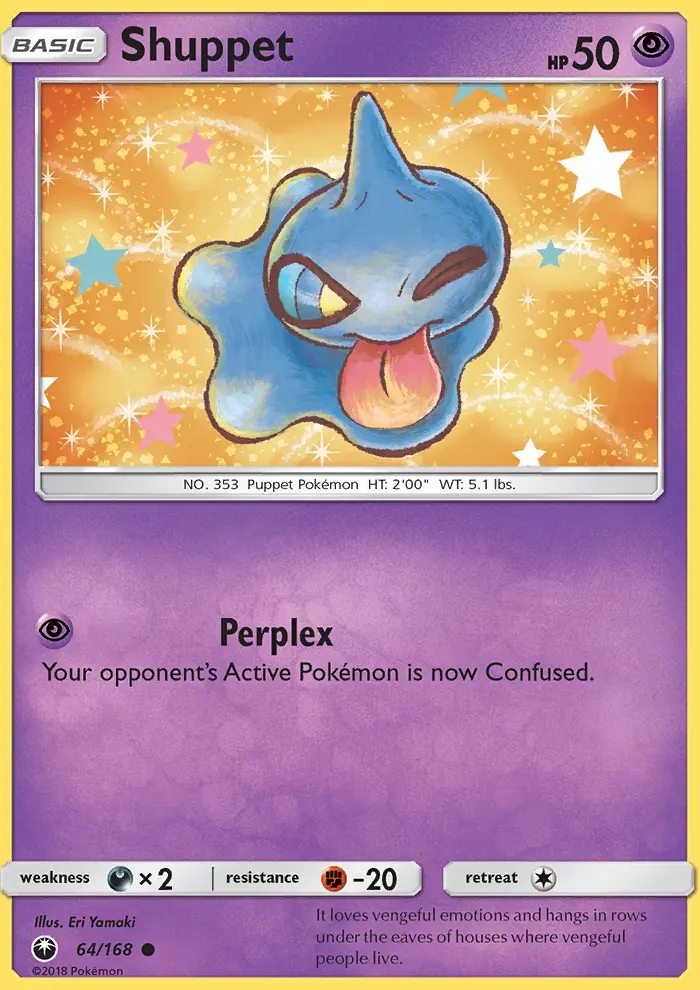 Shuppet Common Pokemon card #64 from Celestial Storm