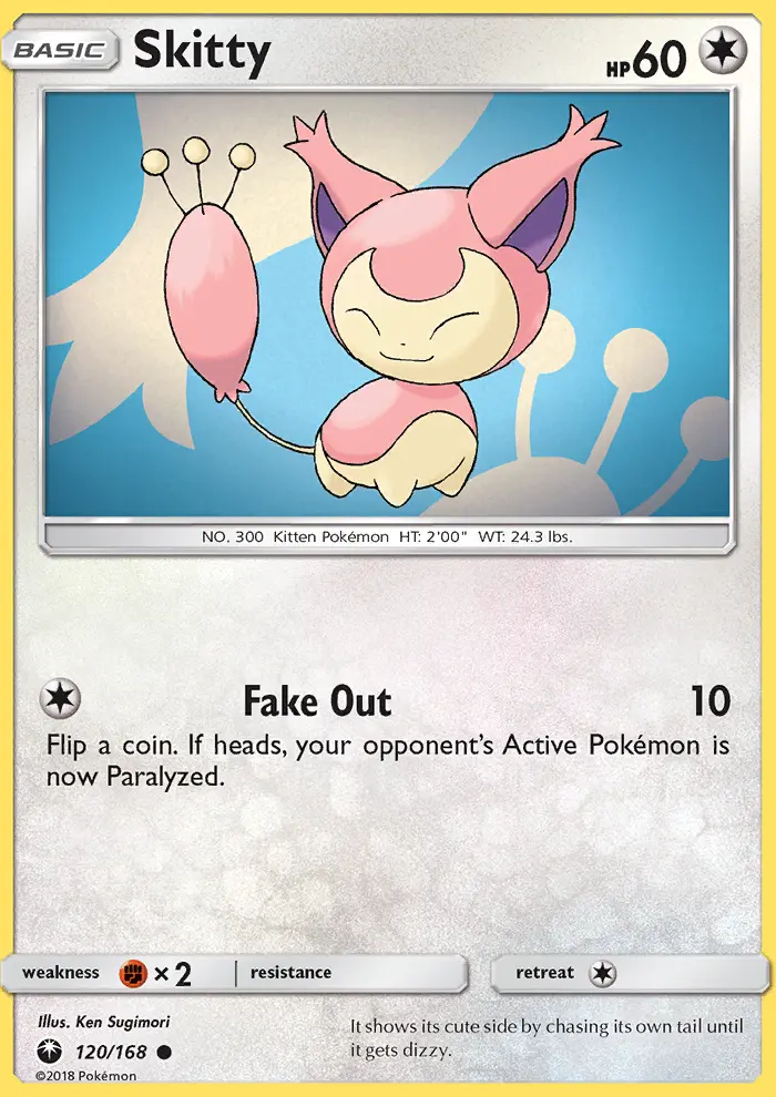 Skitty Common Pokemon card #120 from Celestial Storm