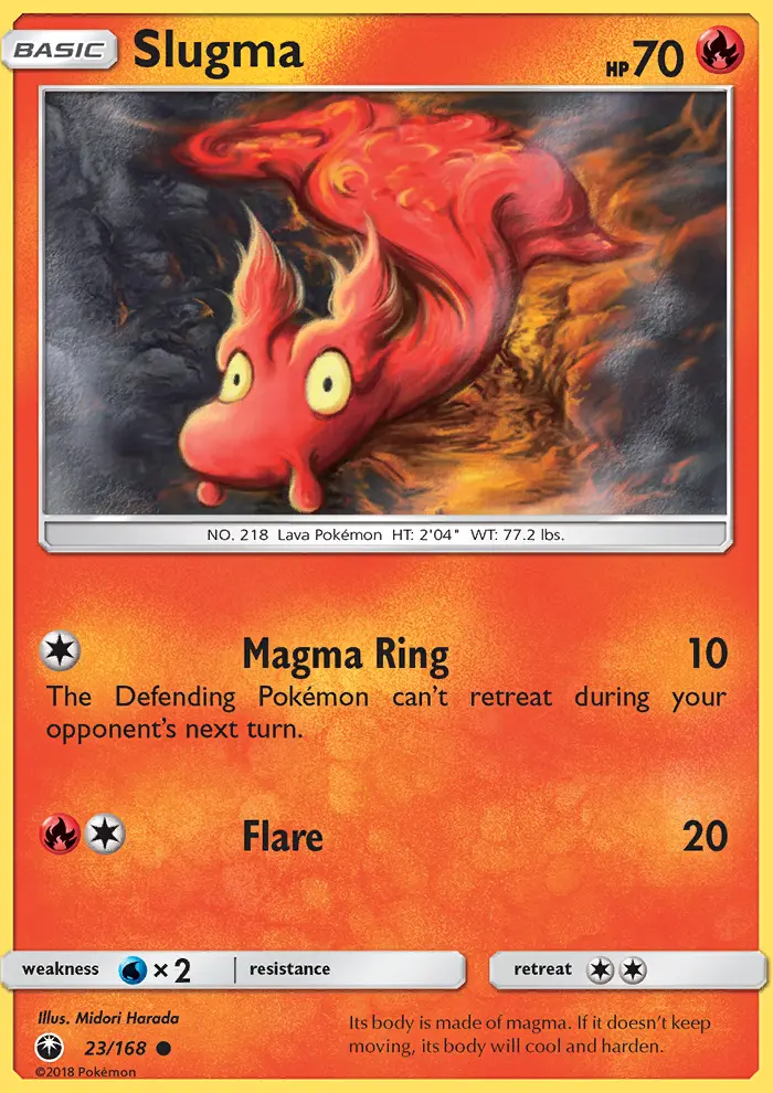 Slugma Common Pokemon card #23 from Celestial Storm