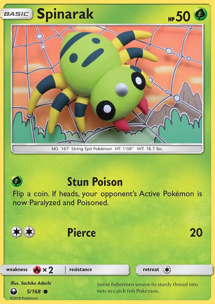 Spinarak Common Pokemon card #5 from Celestial Storm