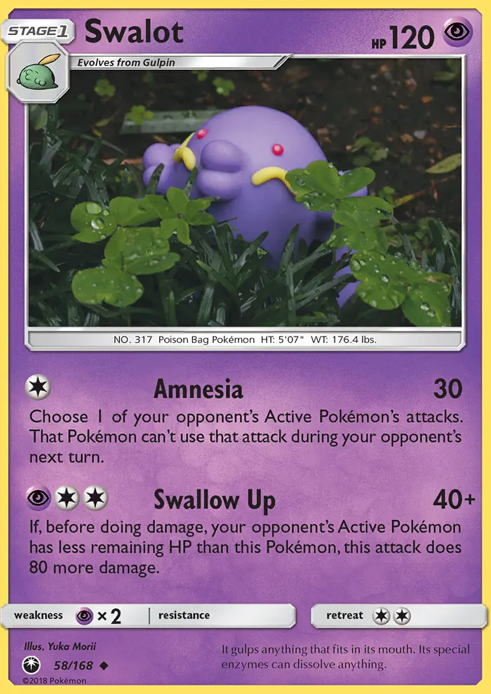 Swalot Uncommon Pokemon card #58 from Celestial Storm