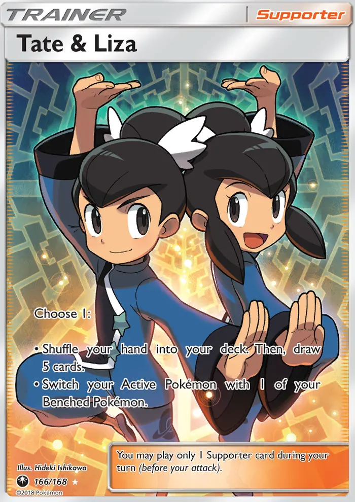 Tate & Liza Ultra Rare Pokemon card #166 from Celestial Storm