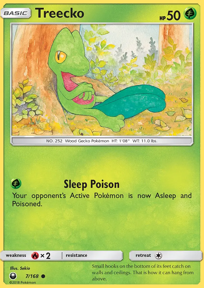 Treecko Common Pokemon card #7 from Celestial Storm