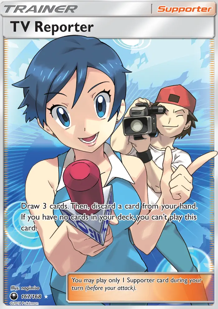 TV Reporter Ultra Rare Pokemon card #167 from Celestial Storm