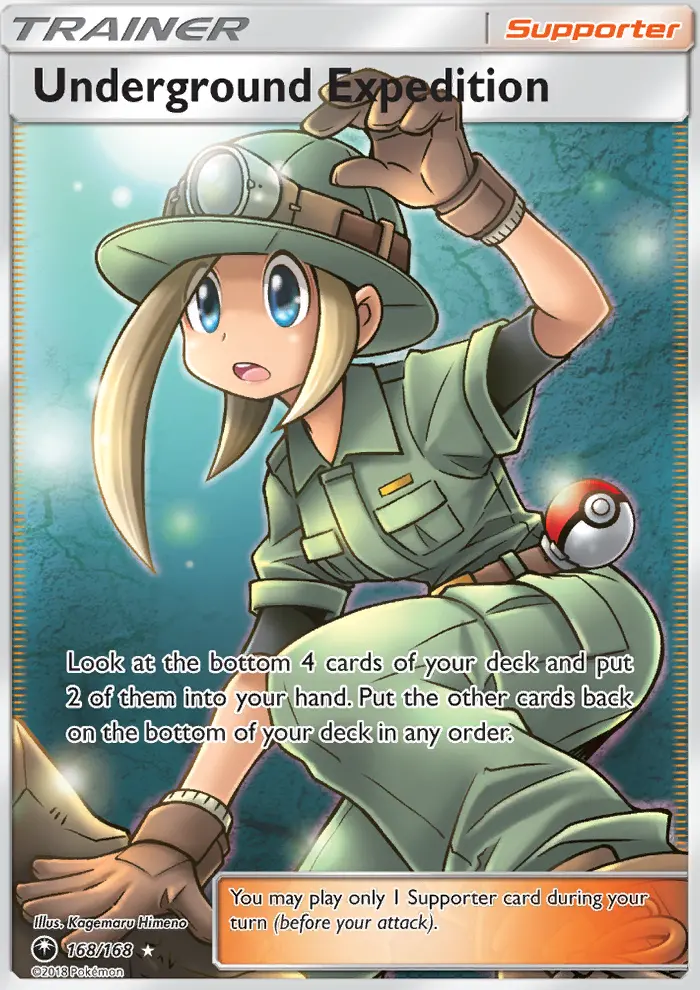 Underground Expedition Ultra Rare Pokemon card #168 from Celestial Storm