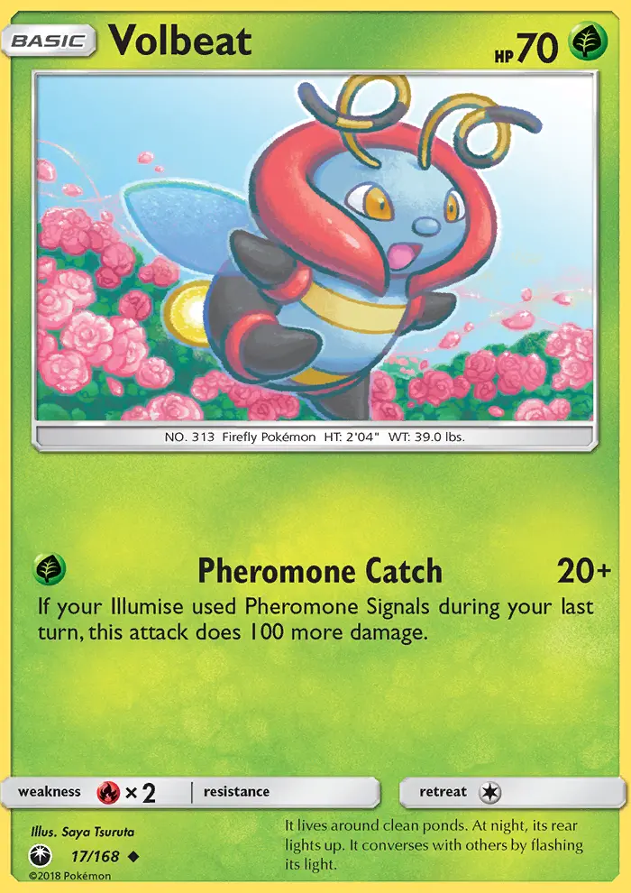 Volbeat Uncommon Pokemon card #17 from Celestial Storm