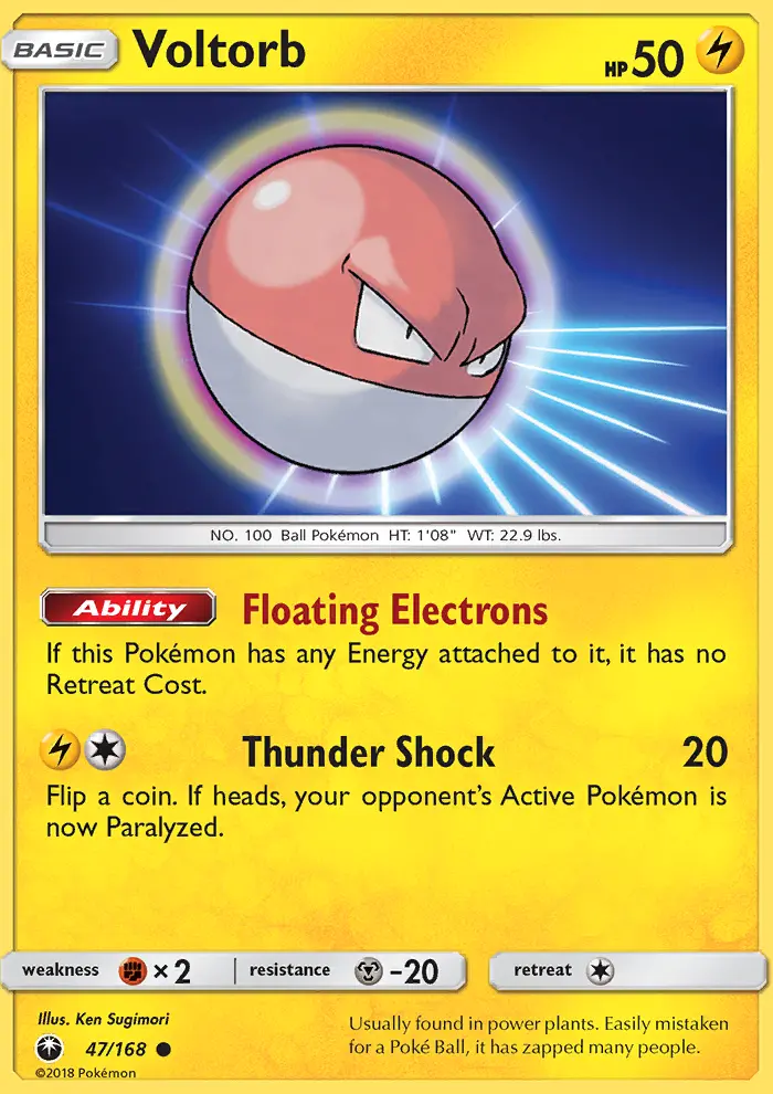Voltorb Common Pokemon card #47 from Celestial Storm