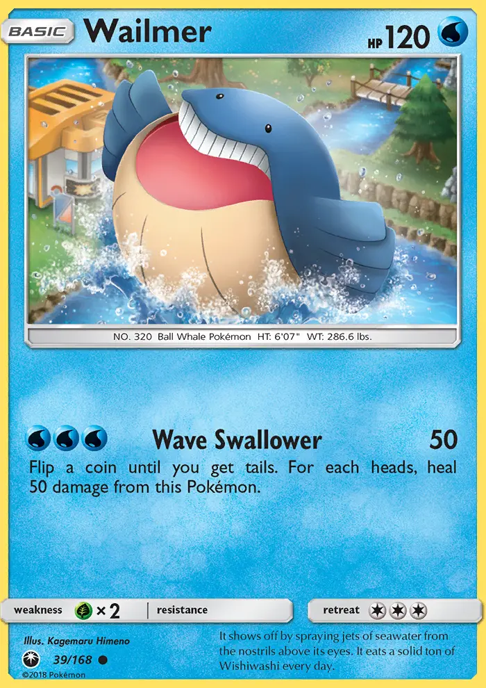 Wailmer Common Pokemon card #39 from Celestial Storm