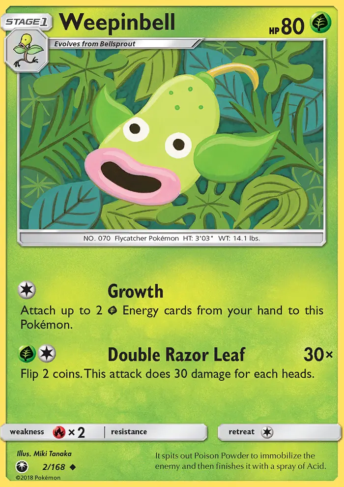 Weepinbell Uncommon Pokemon card #2 from Celestial Storm