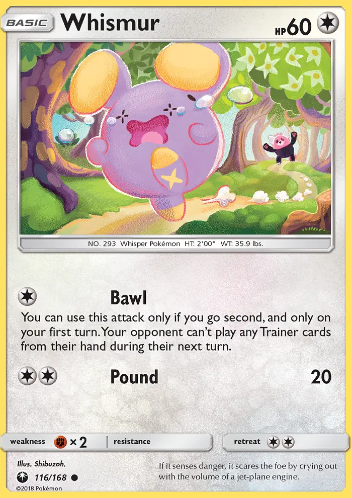 Whismur Common Pokemon card #116 from Celestial Storm