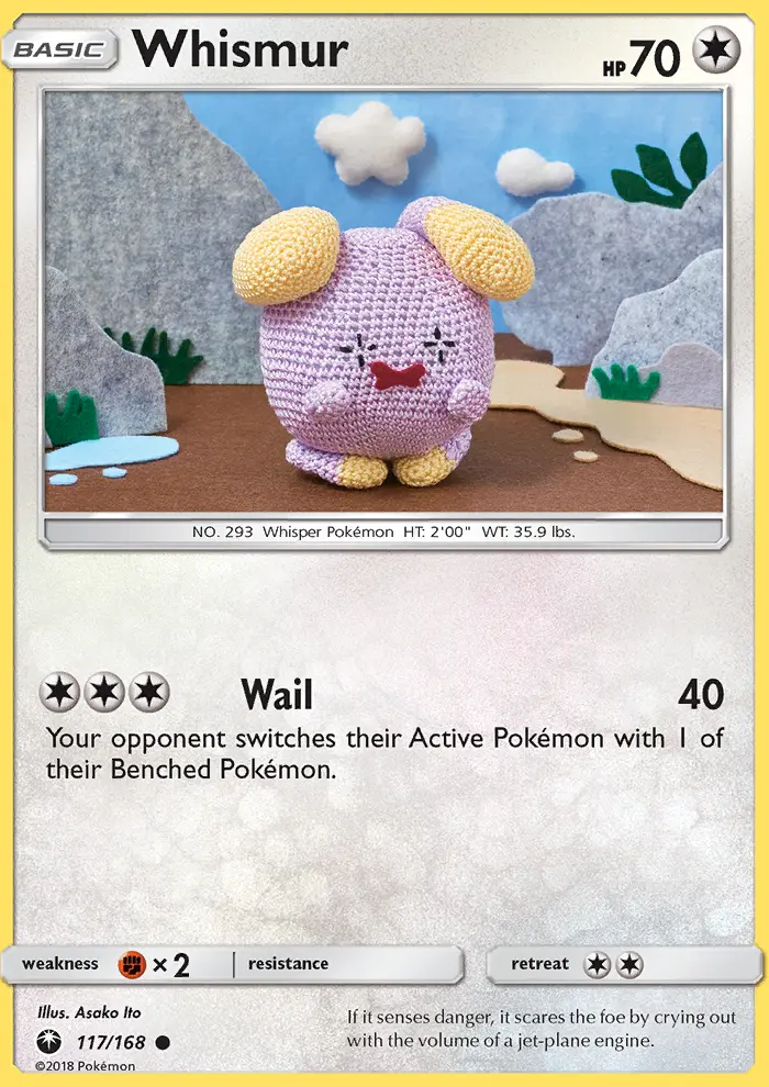 Whismur Common Pokemon card #117 from Celestial Storm
