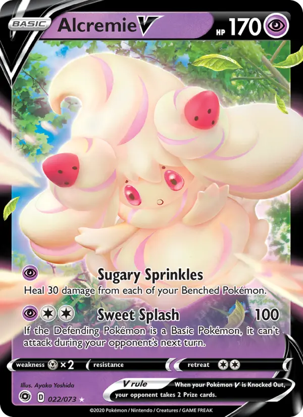 Alcremie V Holo Rare V Pokemon card #22 from Champion's Path