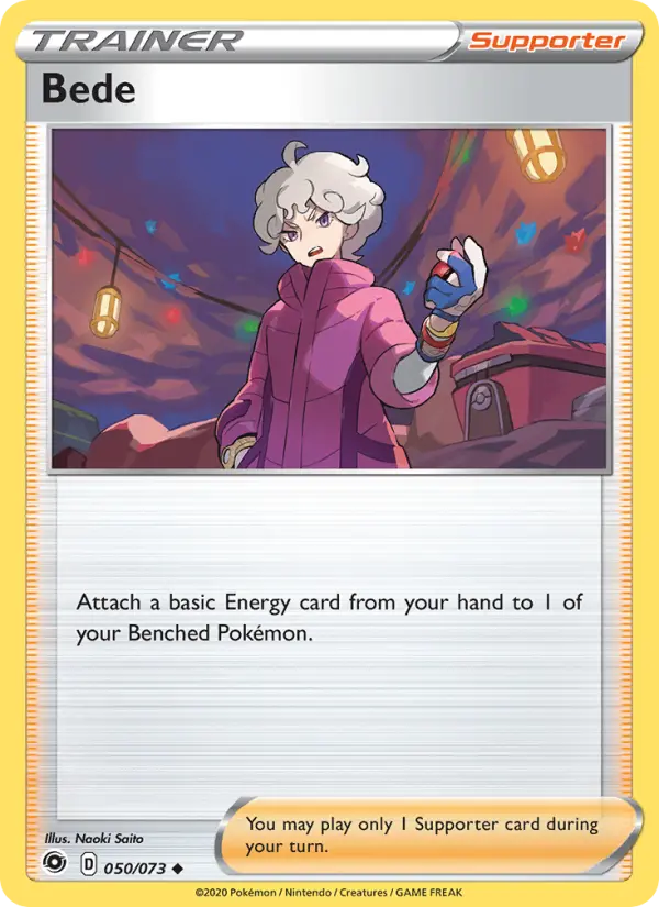 Bede Uncommon Pokemon card #50 from Champion's Path