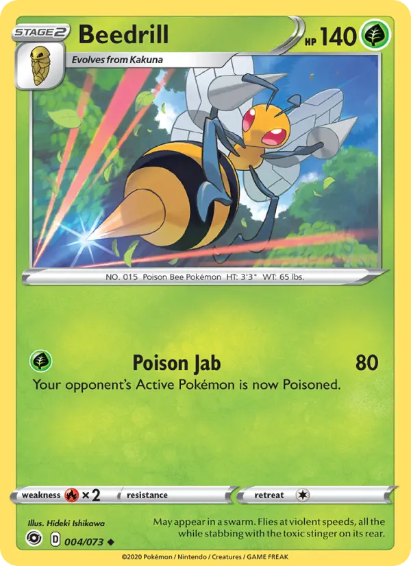 Beedrill Uncommon Pokemon card #4 from Champion's Path