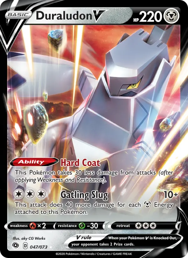 Duraludon V Holo Rare V Pokemon card #47 from Champion's Path