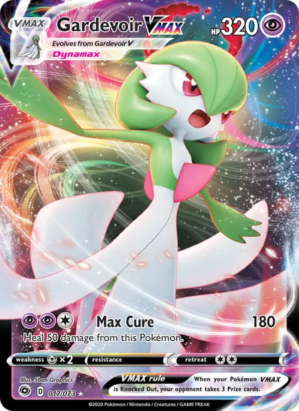 Gardevoir VMAX Holo Rare VMAX Pokemon card #17 from Champion's Path