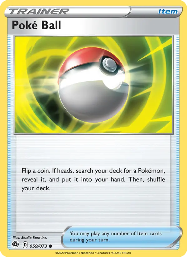 Poké Ball Common Pokemon card #59 from Champion's Path