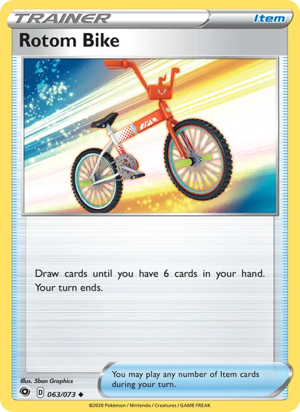 Rotom Bike Uncommon Pokemon card #63 from Champion's Path
