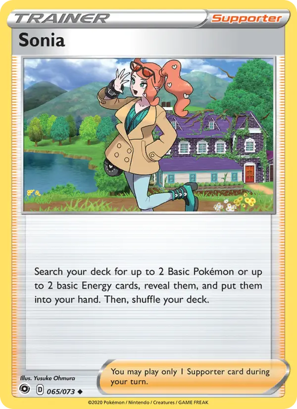 Sonia Uncommon Pokemon card #65 from Champion's Path