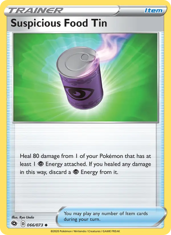 Suspicious Food Tin Uncommon Pokemon card #66 from Champion's Path