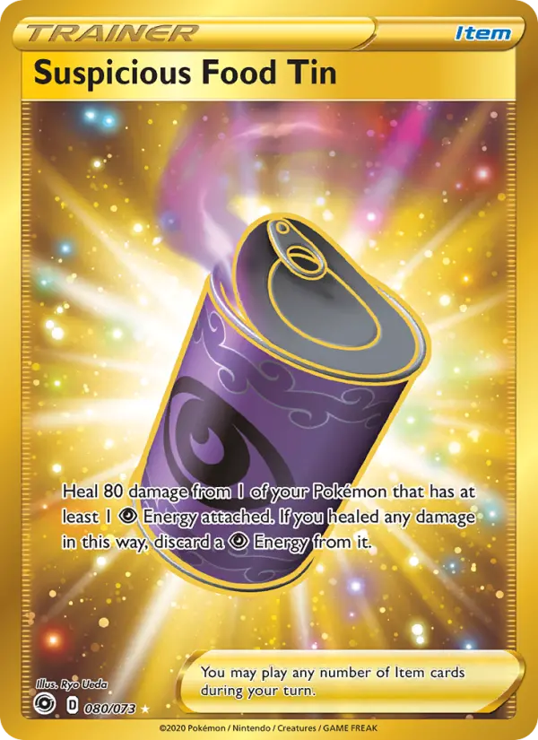 Suspicious Food Tin Secret Rare Pokemon card #80 from Champion's Path