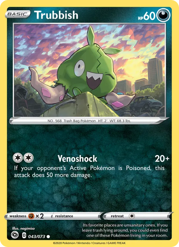 Trubbish Common Pokemon card #43 from Champion's Path