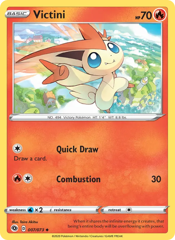 Victini Uncommon Pokemon card #7 from Champion's Path