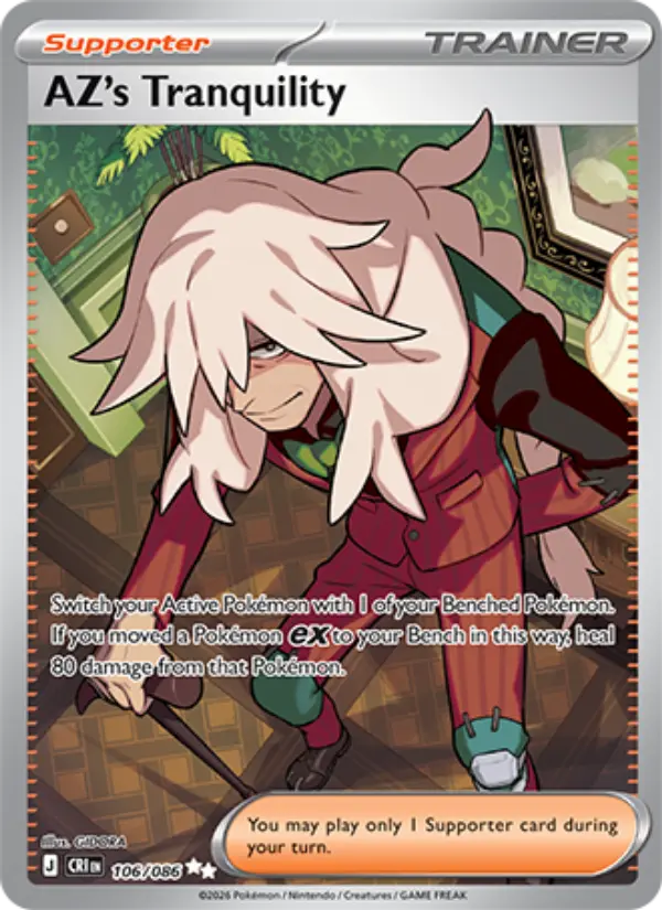 AZ's Tranquility Ultra Rare Pokemon card #106 from Chaos Rising