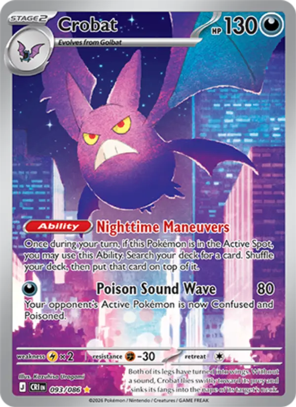 Crobat Illustration rare Pokemon card #093 from Chaos Rising