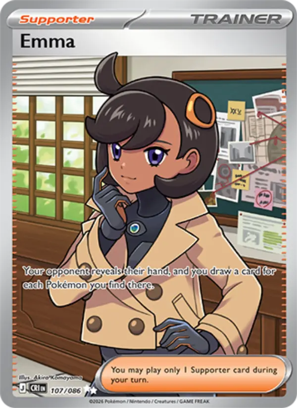 Emma Ultra Rare Pokemon card #107 from Chaos Rising