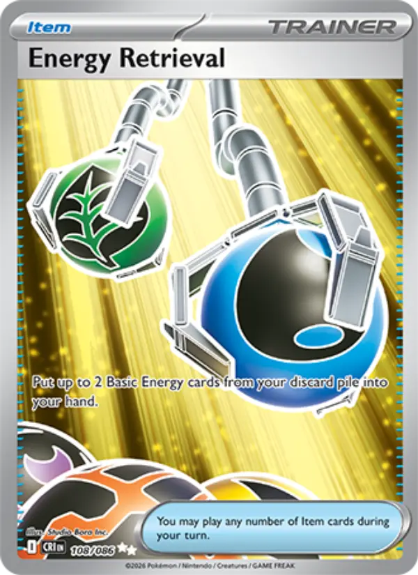 Energy Retrieval Ultra Rare Pokemon card #108 from Chaos Rising