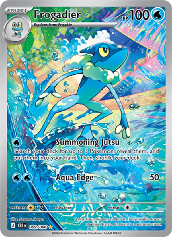 Frogadier Illustration rare Pokemon card #089 from Chaos Rising