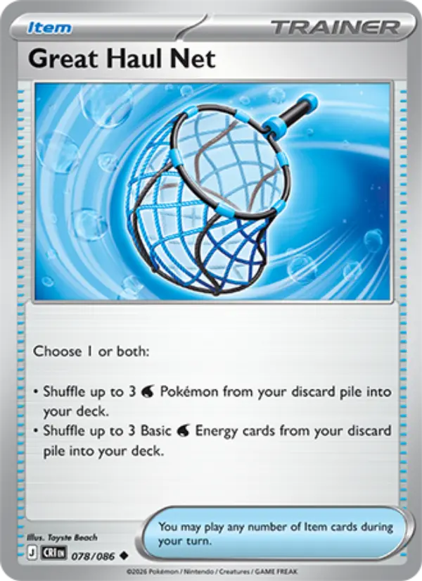 Great Haul Net Uncommon Pokemon card #078 from Chaos Rising